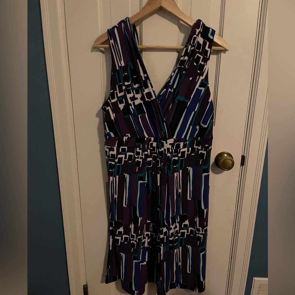 Merona Sleeveless Dress Blue/Purple sz L